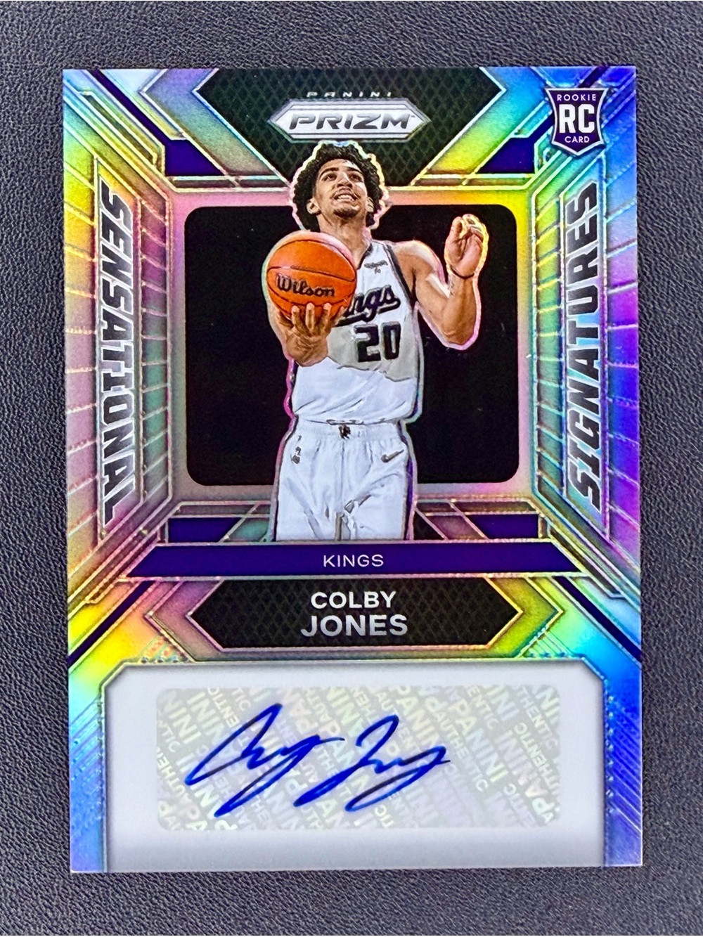 Colby Jones 2023-24 Prizm Sensational Signatures Silver Holo Rookie Auto RC